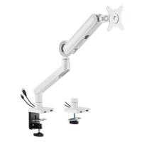 Brateck Designer Premium Single Monitor Spring-Assisted Monitor Arm with USB-A and USB-C Ports (LDT75-C012UC)
