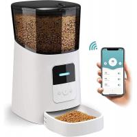 Floofi WiFi 6L Automatic Pet Dog Cat Feeder Bowl App-Enabled Food Dispenser White