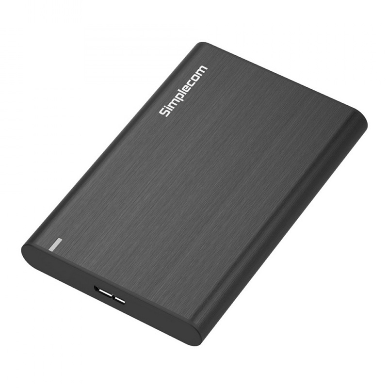 Simplecom Aluminium Slim 2.5in SATA to USB 3.0 HDD Enclosure - Black (SE211-BK)
