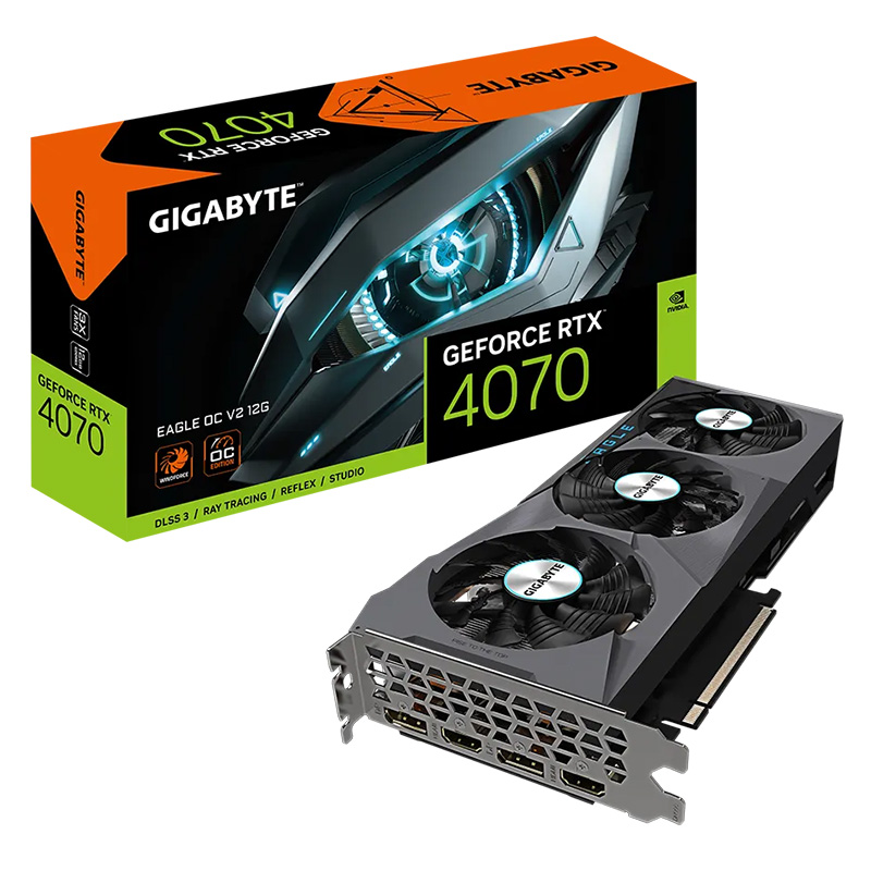 Gigabyte GeForce RTX 4070 Eagle OC V2 12G Graphics Card - OPENED BOX 75180 (GV-N4070EAGLE OCV2-12GD-75180)