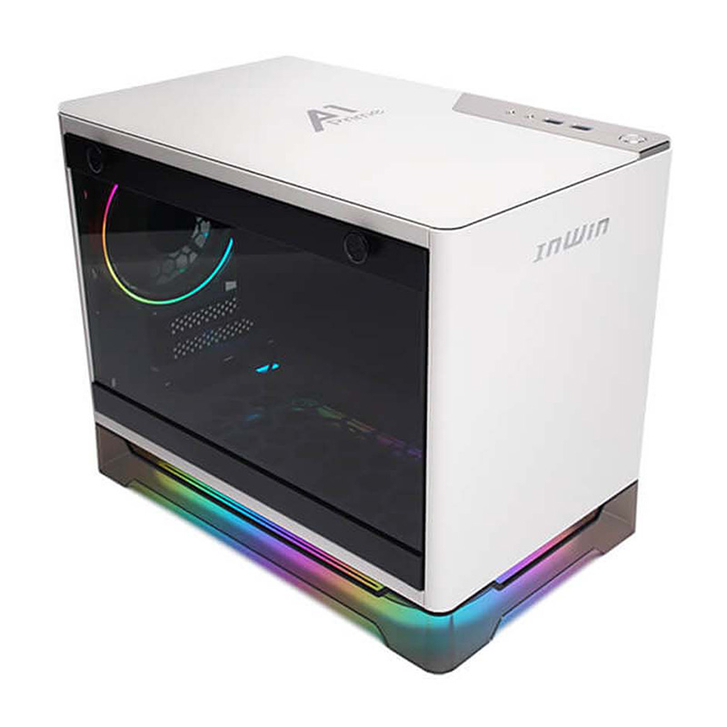 InWin A1 Prime RGB Mini ITX Case with 750W PSU - White (A1 PRIME-WHITE)