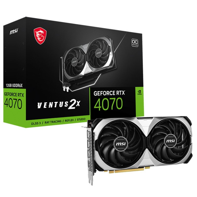 MSI GeForce RTX 4070 Ventus 2X E 12G OC Graphics Card (GeForce RTX 4070 VENTUS 2X E 12G OC)