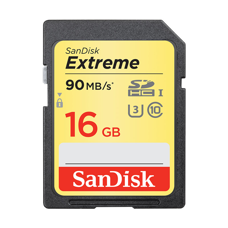 SanDisk 16GB SDHC Extreme 90MB/s Class 10 Memory Card