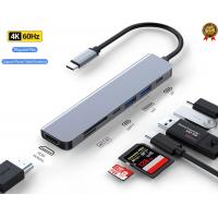 USB C Hub 7-in-1 Type-C Hub to HDMI 4K@60Hz USB Port USB-C Port PD100W Charging Port SD/TF Card Reader Compatible USB C Laptop & Other Type-C Devices