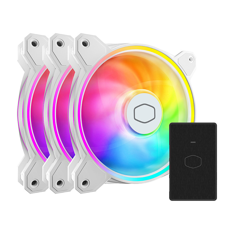 Cooler Master MasterFan MF120 HALO² Dual Loop ARGB White PWM Case Fan - 3 Pack (MFL-B2DW-213P2-R2)