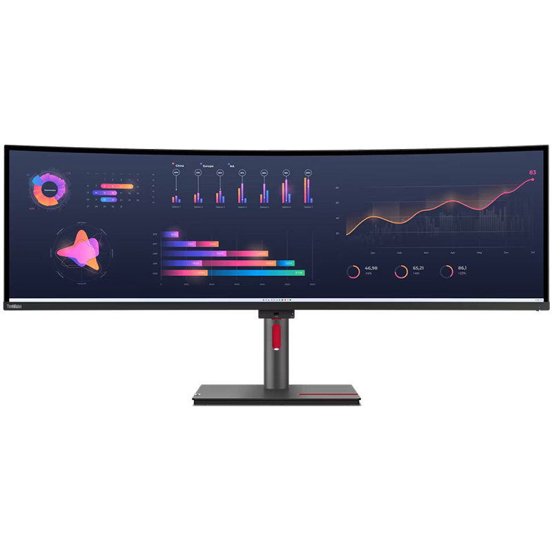 Lenovo ThinkVision P49w-30 49in Dual QHD In-Plane Switch 60Hz Eye Safe Curved Monitor (63DBRAR1AU)