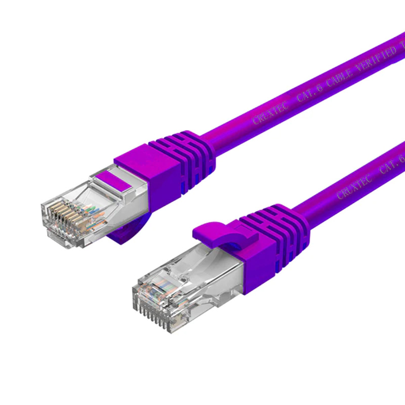 Cruxtec RC6-003-PU CAT6 10GbE Ethernet Cable Purple 30cm