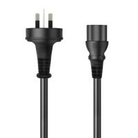 Cruxtec PTP-100-18BK 3 Pin AU Male to Female IEC-C13 Power Cable 1.8m