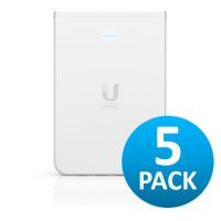 Ubiquiti UniFi Wi-Fi 6 In-Wall Wall-mounted Access Point with a Built-in PoE Switch - 5 pack (U6-IW-5-DUP)