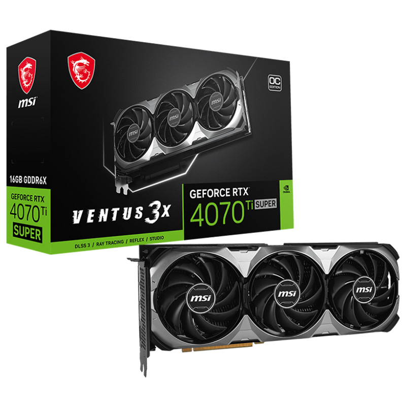 MSI GeForce RTX 4070 Ti Super 16G Ventus 3X OC Graphics Card (RTX 4070 TI SUPER 16G VENTUS 3X OC)