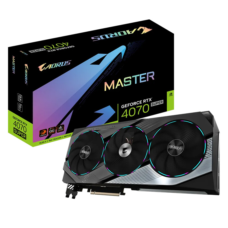 Gigabyte Aorus GeForce RTX 4070 Super Master 12G Graphics Card (GV-N407SAORUS-M-12GD)