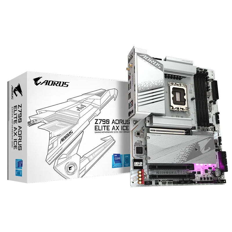 Gigabyte Z790 Aorus Elite AX ICE LGA 1700 ATX Motherboard (GA-Z790-A-ELITE-AX-ICE)