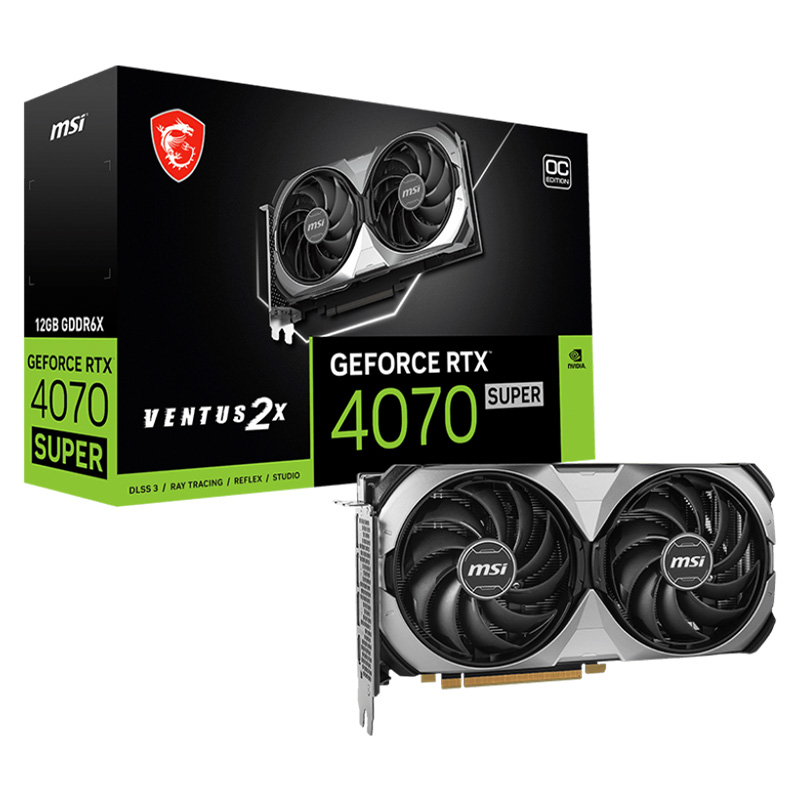 MSI GeForce RTX 4070 Super Ventus 2X 12G OC Graphics Card (GeForce RTX 4070 SUPER 12G VENTUS 2X OC)