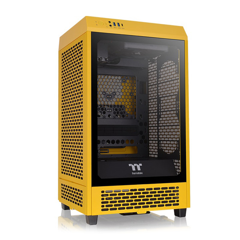 Thermaltake Tower 200 Mini TG Mini-ITX Case - Bumblebee (CA-1X9-00S4WN-00)