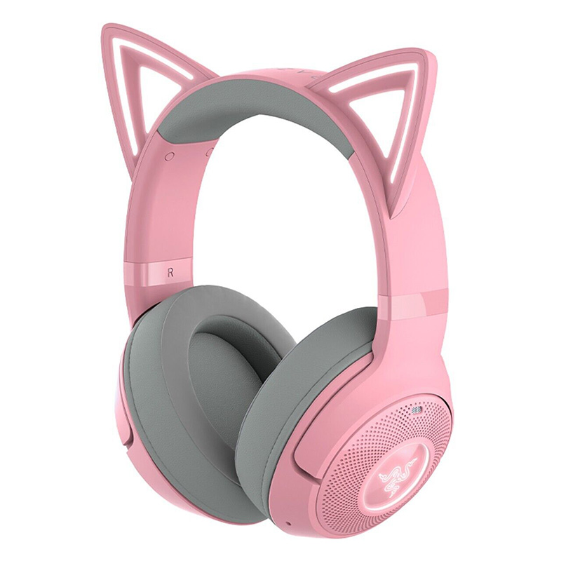 Razer Kraken Kitty V2 BT Wireless Bluetooth RGB Headset with Kitty Ears - Quartz Edition (RZ04-04860100-R3M1)