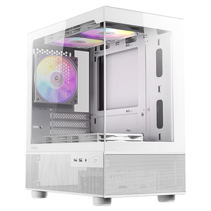 Antec CX200M RGB Elite Mini Tower mATX Gaming Case - White (CX200M ELITE WHITE)