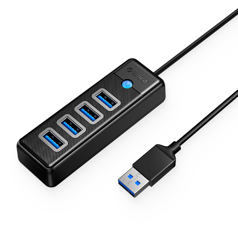 Orico 4 Port USB-A 3.0 Hub - Black (ORICO-PW4U-U3-10-BK-EP)