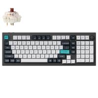 Keychron Q5 Max 96% Layout Full Assembled Knob RGB Hot-Swap Gateron Wireless QMK Custom Keyboard Brown Switch - Black (KBKCQ5MM3)