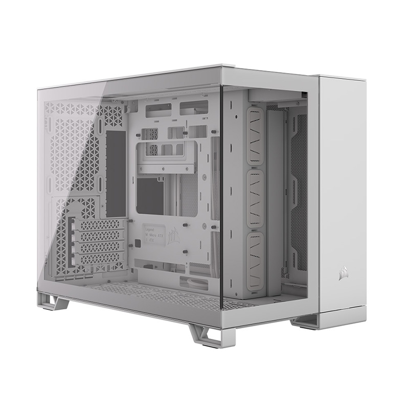 Corsair 2500X Mid-Tower TG Dual Chamber mATX Case - White (CC-9011266-WW)