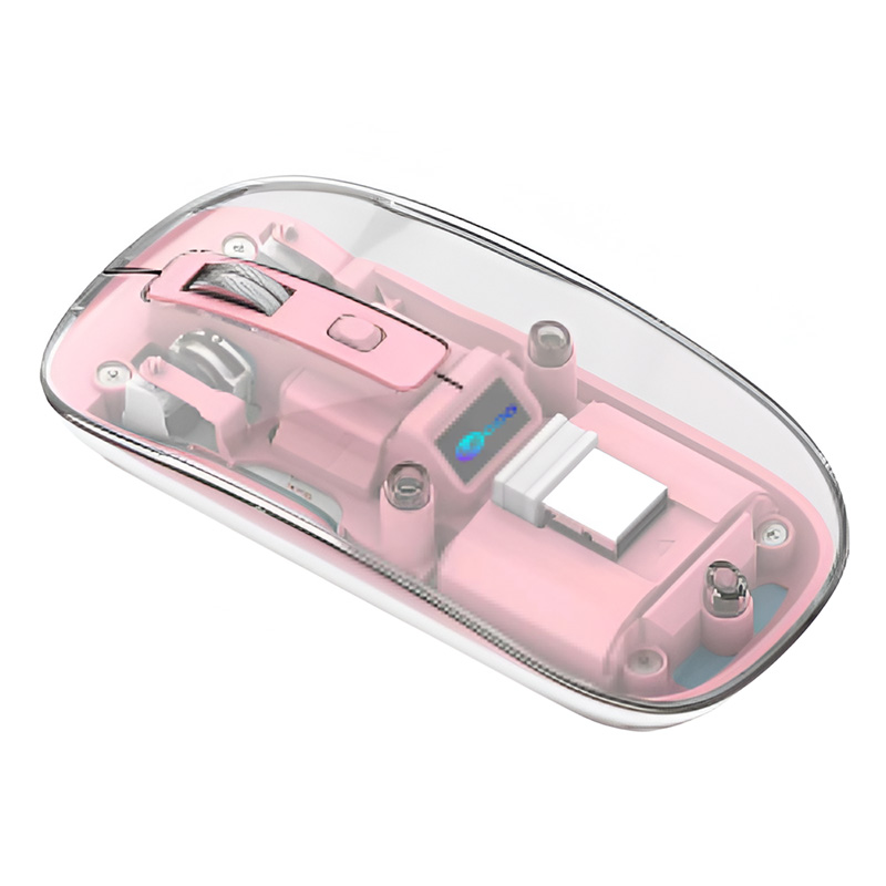 Lenovo Lecoo WA215 Wireless Transparent Mouse - Pink (MW-WS215P)