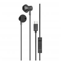 LS-730 In-ear Wired Earphone HiFi Headphones With Subwoofer Earbuds Earphones TYPE-C Music Sports Gaming Headset With Mic BLACK