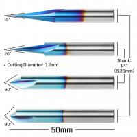 Laser-Engravers-Genmitsu-CNC-Wood-Carving-Router-Bits-Set-1-4-Shank-4-PCS-15-Detail-Carving-Liner-20-Profile-bit-60-90-V-Groove-WC04A-4