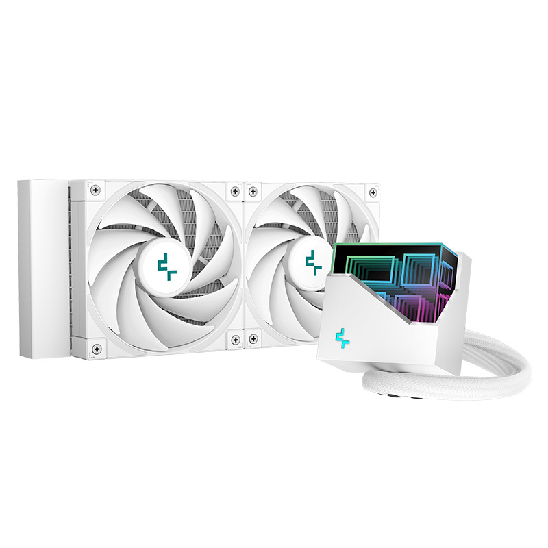 DeepCool LT520 240mm AIO Liquid CPU Cooler - White (R-LT520-WHAMNF-G-1)