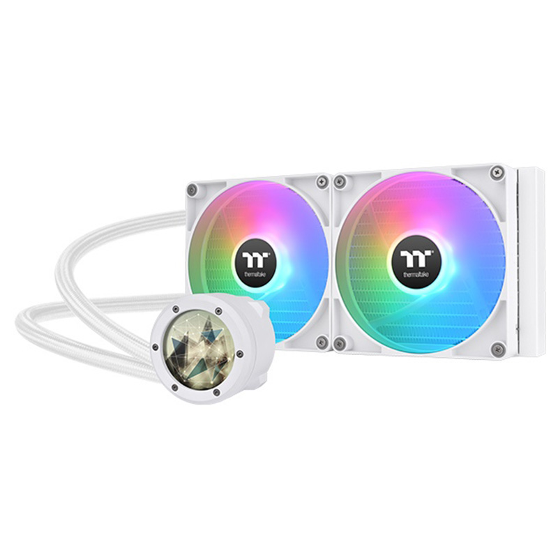 Thermaltake TH280 V2 Ultra ARGB Sync 280mm AIO Liquid CPU Cooler - White with LCD Display (CL-W406-PL14SW-A)