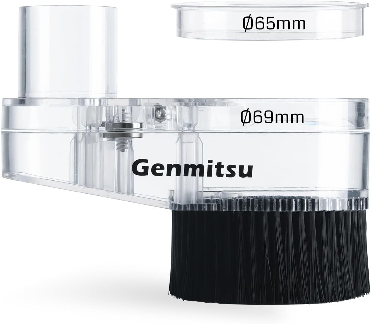 Genmitsu 65mm & 69mm CNC Dust Shoe, Compatible with Most 65mm/69mm Spindle Motor Compact Router, Hose Adapter Inner Diameter 38mm (1.5″), Transparent