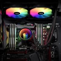 Computer-Parts-Redragon-HL240-ARGB-Liquid-Cooling-System-CPU-Water-Cooler-20-dBA-Quiet-2-x-120mm-PWM-RGB-FDB-Fans-LGA-1700-AMD-AM5-Ready-4