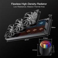 Computer-Parts-Redragon-HL360-ARGB-Liquid-Cooling-System-CPU-Water-Cooler-3300-RPM-High-Efficiency-Radiator-20-dBA-Quiet-Groovy-Infinity-Mirror-Effect-Black-3