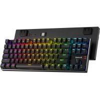 Redragon K556 PRO TKL Wireless RGB 80% 87 Keys BT/2.4Ghz Tri-Mode Mechanical Keyboard Gaming Hot-Swap Sockets & Noise Absorbing Form, Red Switch