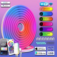 LED-Lighting-Sunwhale-WiFi-Bluetooth-RGB-Music-Neon-Light-Strip-DIY-with-Tuya-Alexa-and-Google-3M-2