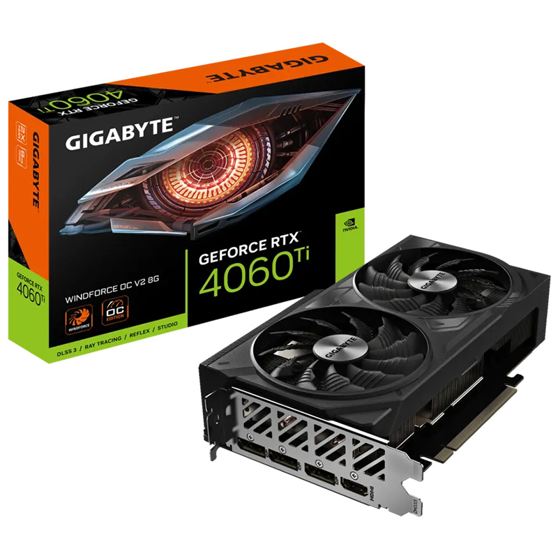 Gigabyte GeForce RTX 4060 Ti Windforce OC V2 8G Graphics Card (GV-N406TWF2OCV2-8GD)