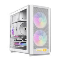 GameMax F36 WH Micro-ATX Gaming Case 3x ARGB fan