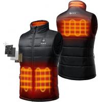 ORORO Men's Heated Vest with Battery Pack，Neutral Black，Size: M，Chest: 121.9CM, Sleeve length: 93CM