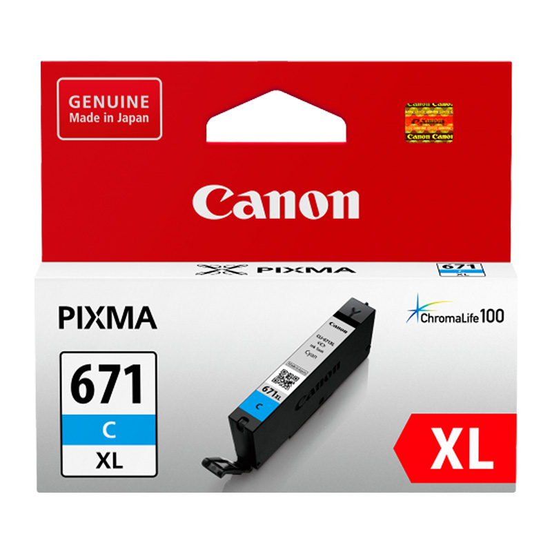 Canon Cyan Extra Large Ink Tank for MG5760BK MG6860 MG7760 (CLI671XLC)