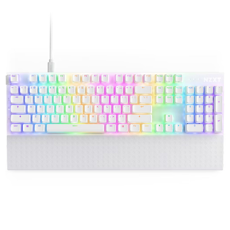 NZXT Function 2 Full-Size Optical Gaming Keyboard - White (KB-001NW-US)