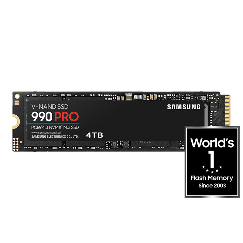 Samsung 990 Pro 4TB PCIe 4.0 M.2 2280 NVMe SSD (MZ-V9P4T0BW)