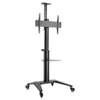 Monitor-Accessories-Brateck-Ultra-Modern-Aluminum-TV-Cart-Landscape-Portrait-Orientation-Fit-37in-70in-Up-to-70Kg-Black-TTV12-46TW-B-2