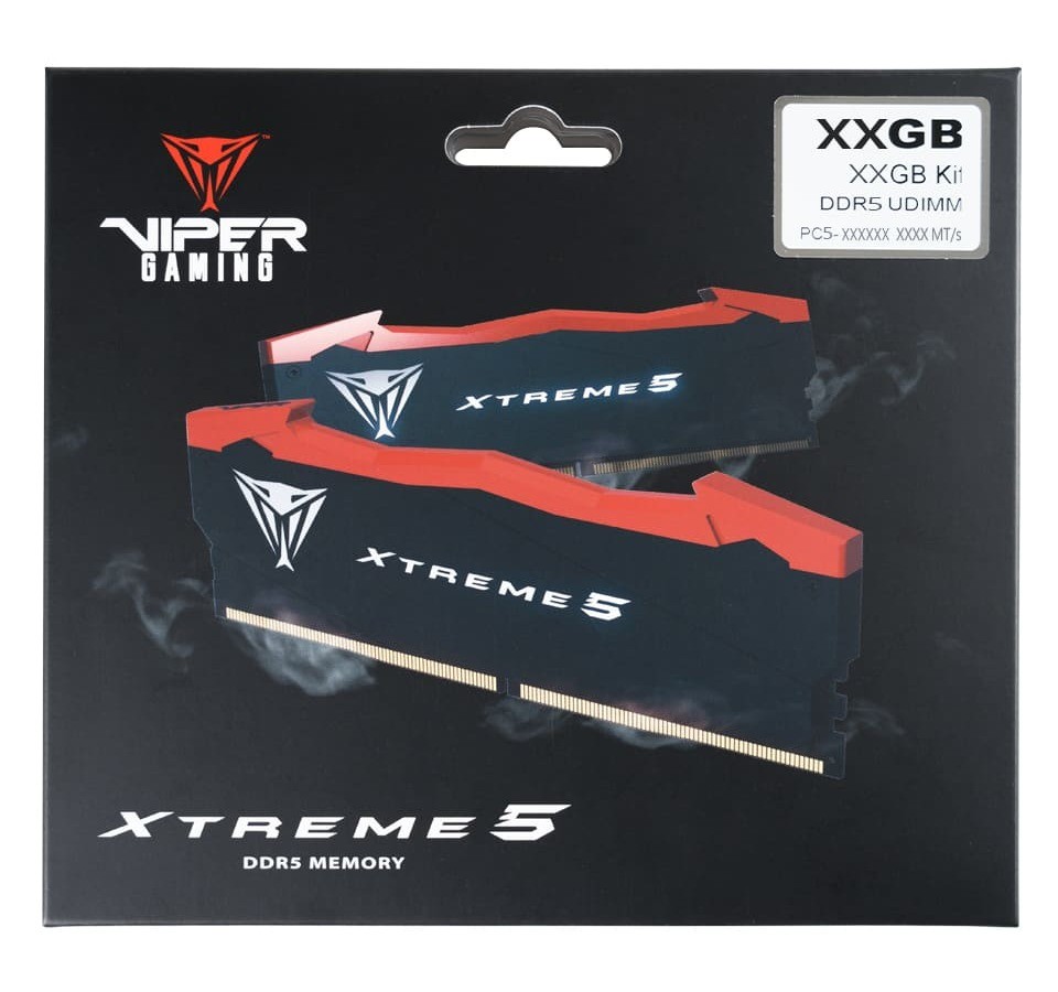 PATRIOT MEMORY (VIPER GAMING) XTREME 5 48GB DDR5 7600MT/s [2x24GB] UDIMM Gaming Memory Kit - PVX548G76C36K - Intel XMP 3.0 supported