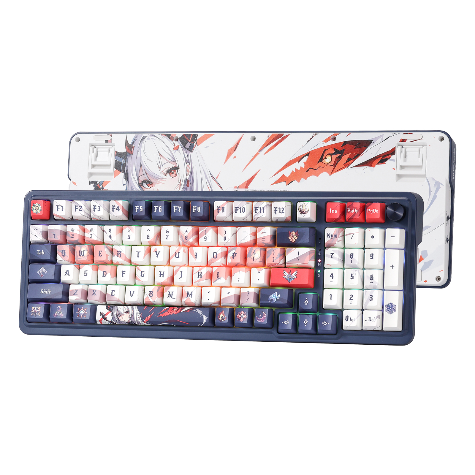 Redragon K686 PRO SE 98 Keys Wireless 3-Mode Gasket RGB Gaming Anime Mechanical Hot-Swap Socket 5-Layer Noise Dampening Keyboard