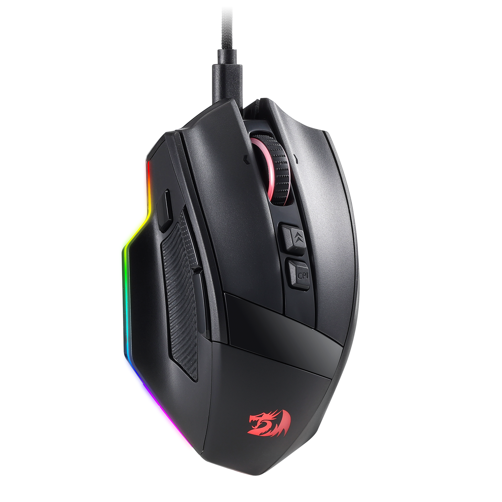 Redragon M813 Wired RGB 4D Dual Mode Scroll Wheel Gaming Mouse Max 16,000DPI High Precision Sensor 3333 7 Macro Buttons Optical Ergonomic Gamer Mouse