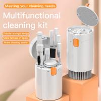 20 in 1 Multi-function Cleaning Kit Tool Flocking Sponge Soft Brush For Bluetooth Headset Protective Case White