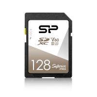 SP Silicon Power V60 for 4K UHD Video 128GB SD Memory Card up to 280MB/s read for DSLR camera/HD camcorder/3D camera, SDXC UHS-II, C10, U3, V60