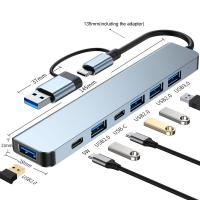 USB-Hubs-7-in-1-Multi-Functional-Hubs-Adapter-with-135mm-USB-Extended-USB-3-0-Ports-USB-Splitter-for-Keyboard-Mouse-Flash-Drive-2