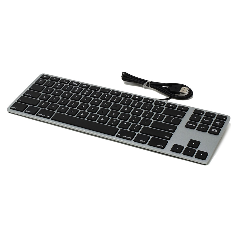 Matias Wired Aluminum RGB Backlit Tenkeyless Keyboard for Mac - Space Gray (FK308LB)