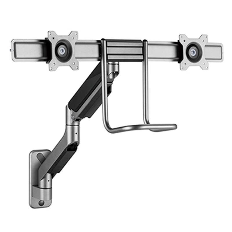 Brateck Fabulous Wall Mounted Gas Spring Dual Monitor Arm for 17in to 32in Monitors (LDA69-2112-B)