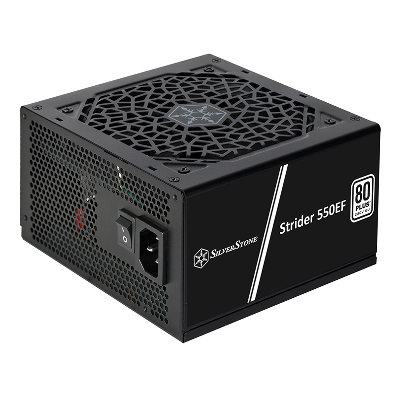 SilverStone Strider 550W 80+ Certified Power Supply - Black Cable (SST-ST550-EF)