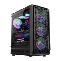 Gamemax ATX Computer case, 6x ARGB fan black